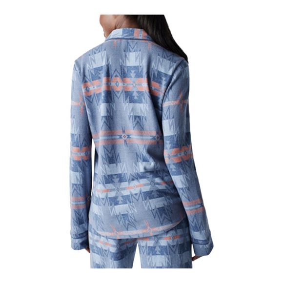 Faherty Long Sleeve Button Front Pajama Top NWOT Sunset Star Size M - Picture 3 of 6